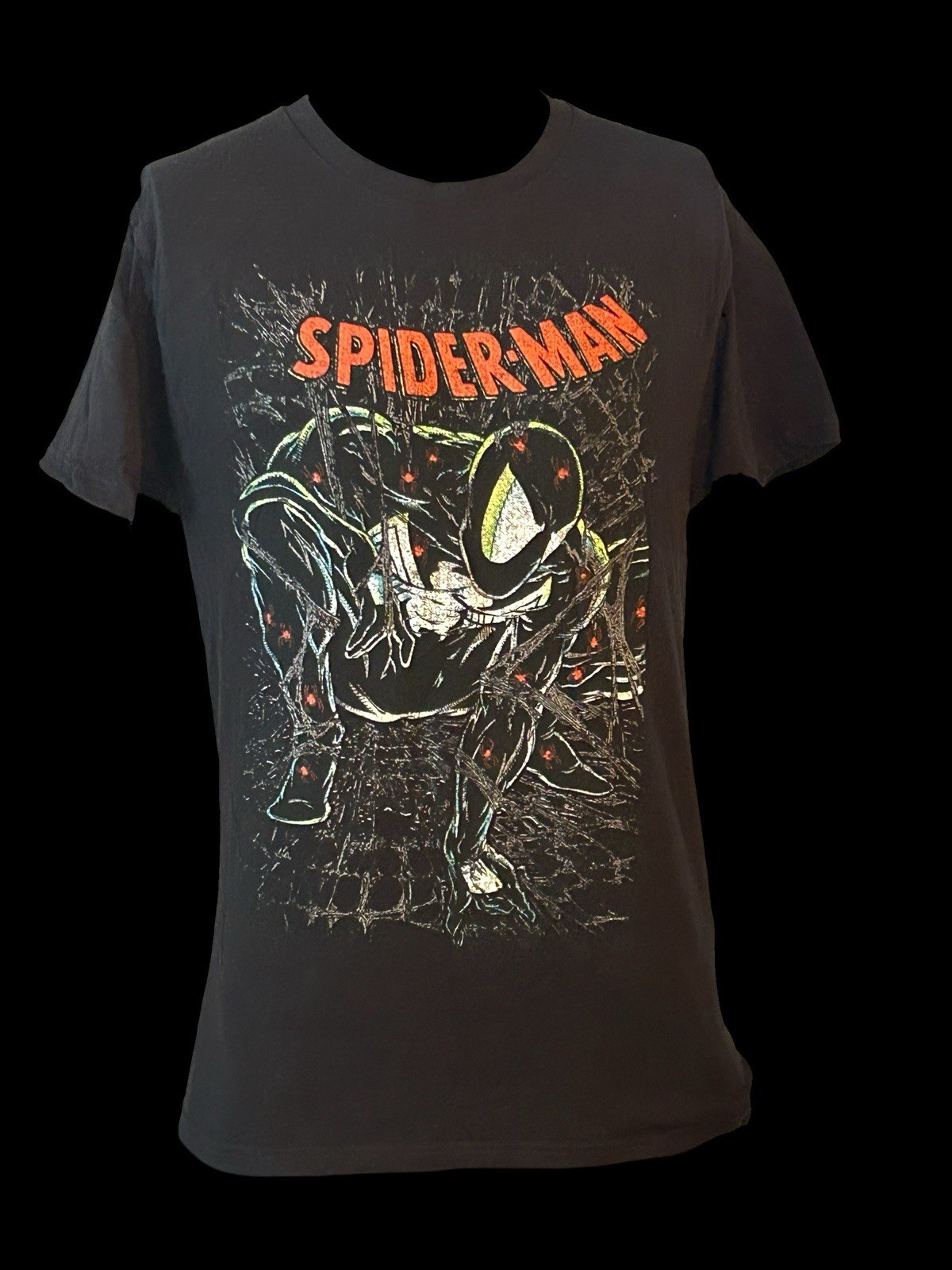 Spider-Man Symbiote Black Suit Comic Graphic Men’s Medium T-Shirt