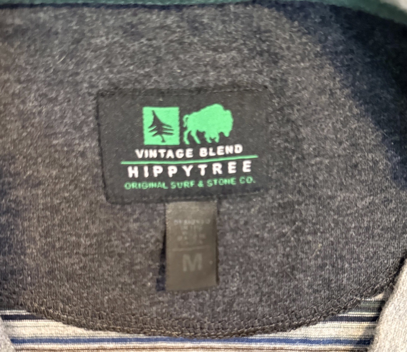 Hippytree Short Sleeve Shirt Reno Heather Grey Striped Men’s Medium
