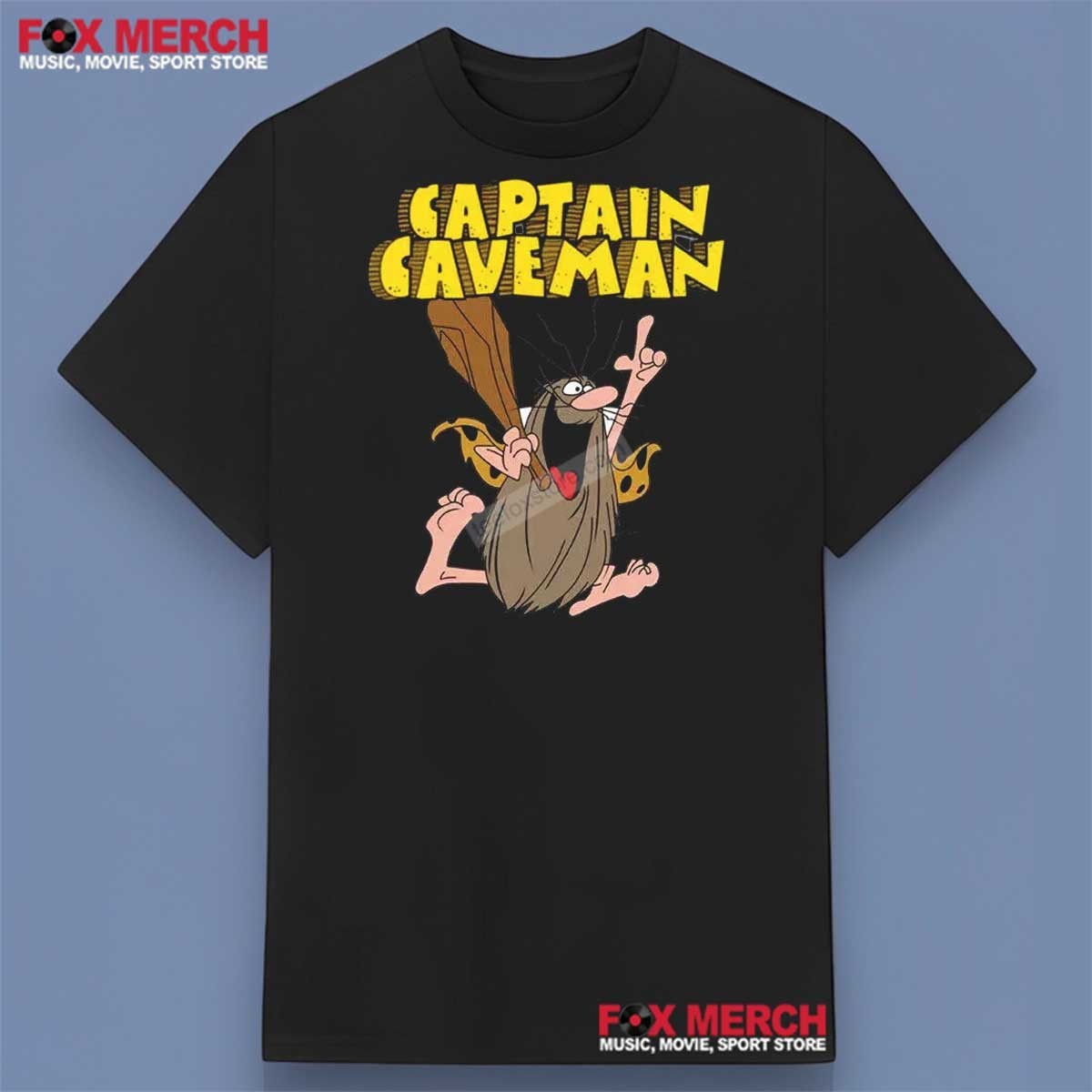 Captain Caveman Cartoon T-Shirt Full Sizes S to 5XL
