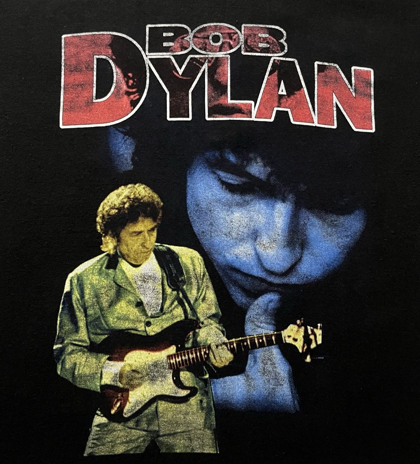 Vintage 2000s Bob Dylan Never Ending Tour T-Shirt Black Large Music Band Y2K