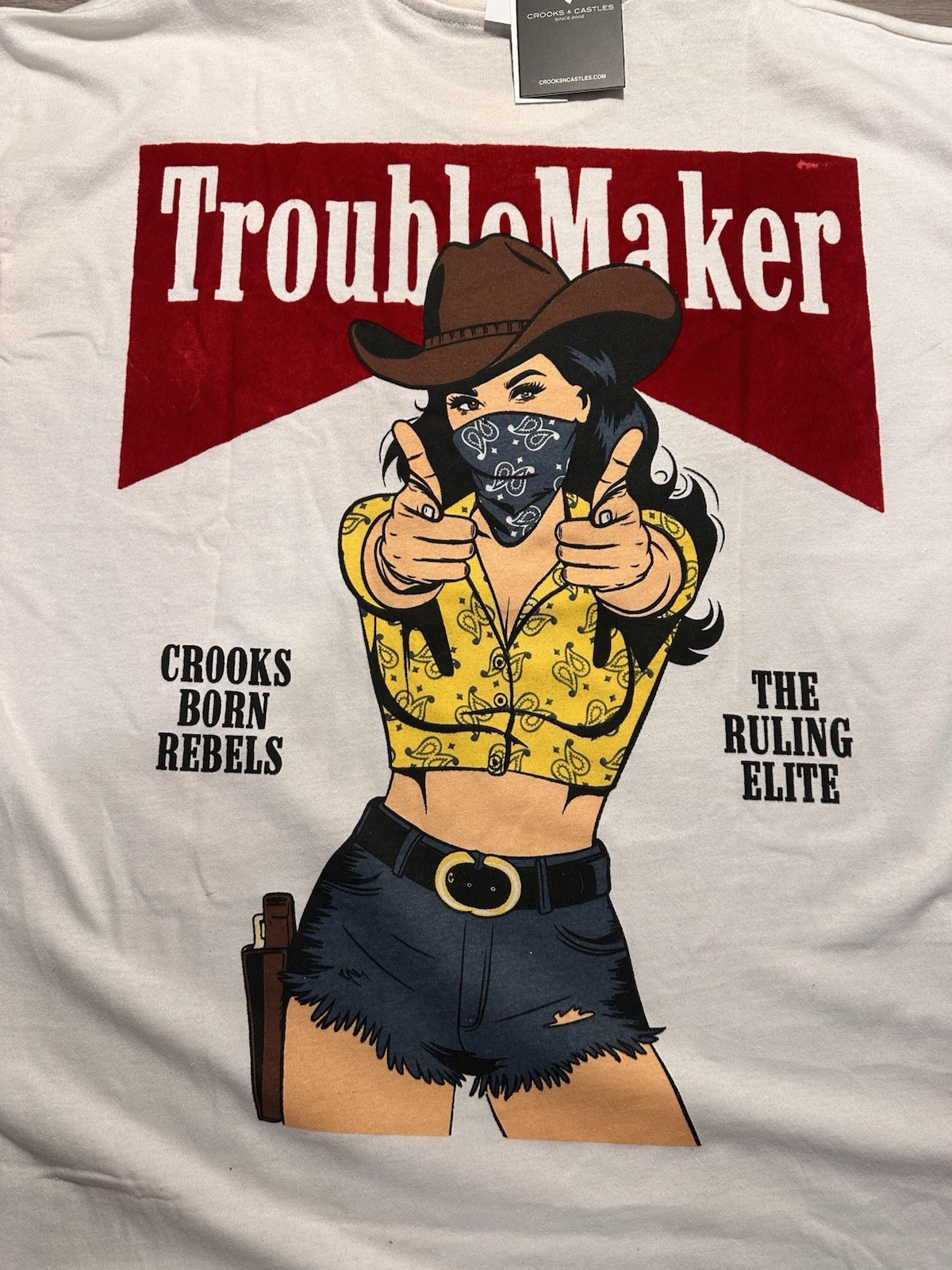 Cowgirl The Ruling Elite Mens Tee Shirt Sz XXL Crooks & Castle NWT Hustler Y2K