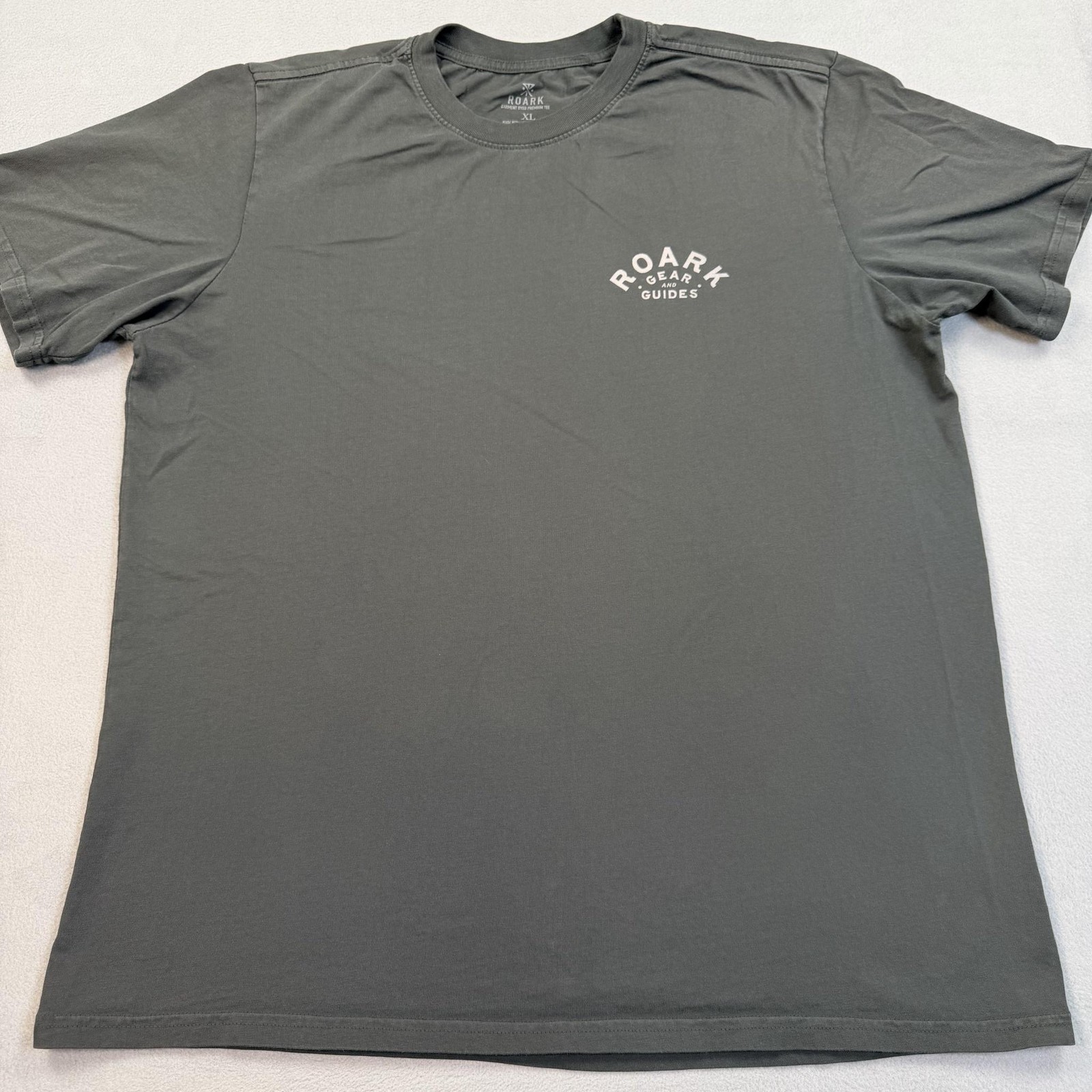 Roark Shirt Mens XL Gray Gear And Guides Adventure Graphic Tee Tagless Outdoor
