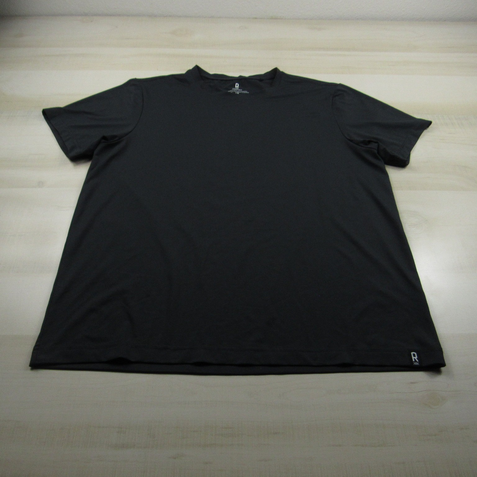 Rhone Shirt Mens Large Black Essentials Tech Performance Stretch Gym Training