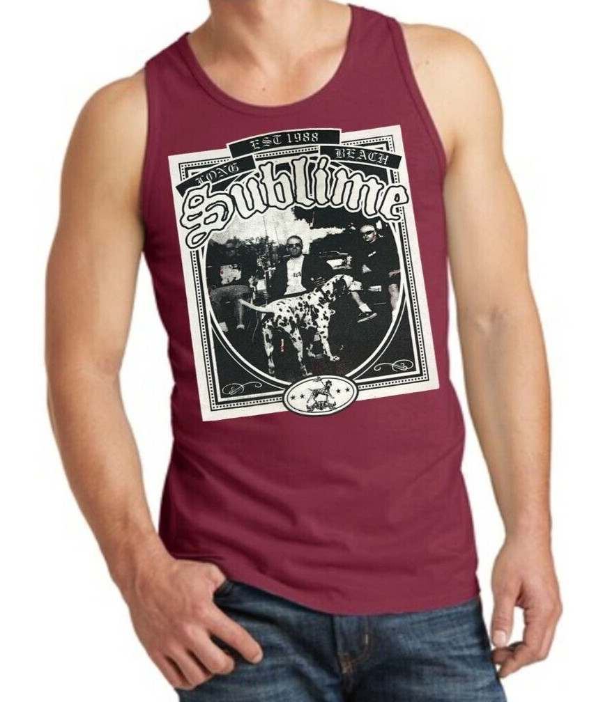 Sublime Dalmatian Dog Rock Band Black Tank Top (Various Colors)