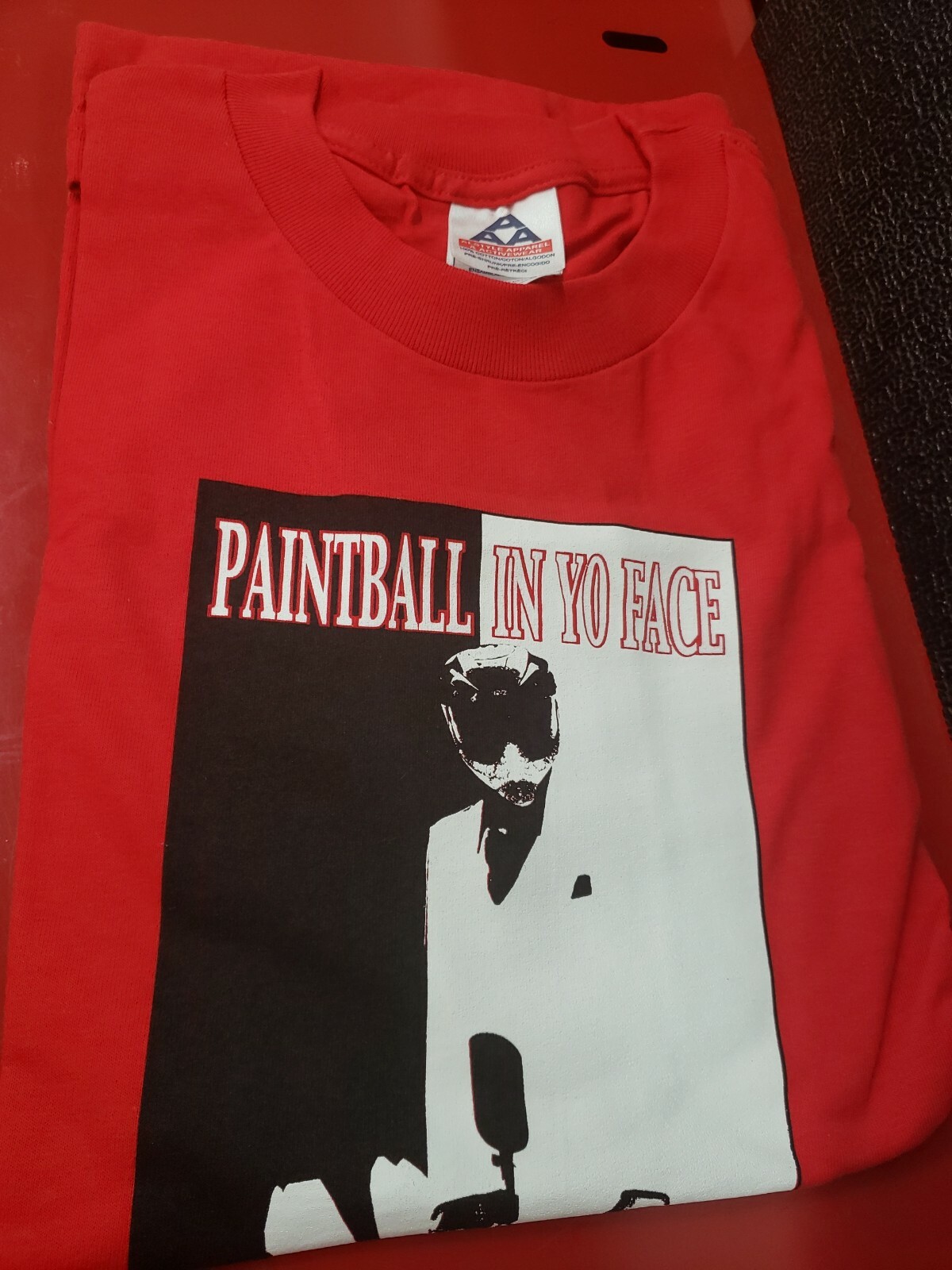 Paintball T-Shirt Short sleeve M, L, XL, XXL, XXXL Red Paintball in Yo Face