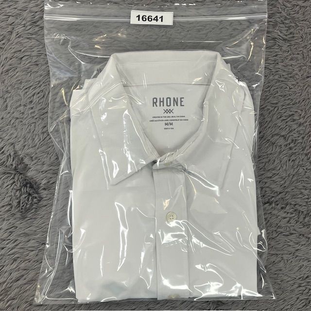 Rhone Dress Shirt Mens Medium White Long Sleeve Performance Stretch Button