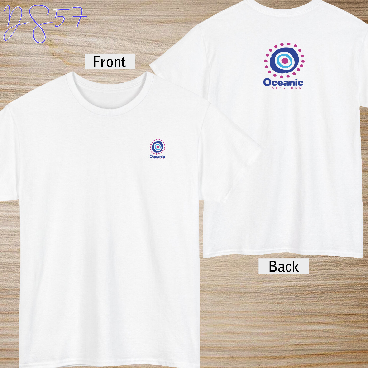 Oceanic Airlines Vintage Logo Shirt Black/Navy/Grey/White/Red/Blue T-Shirt S-5XL