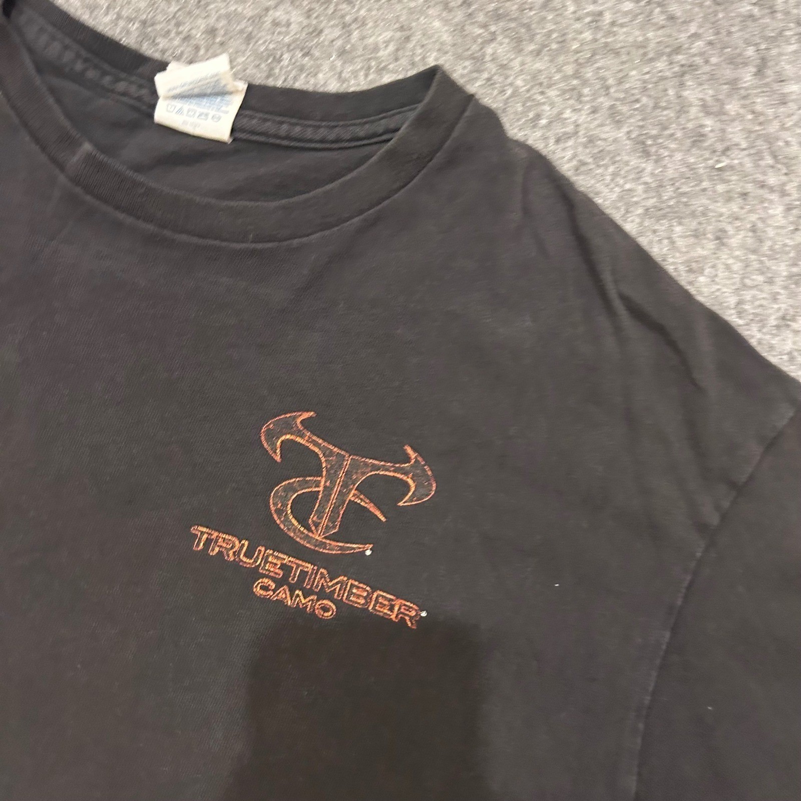 Delta Pro Weight Truetimber Camo Black Center Logo T Shirt Adult Large