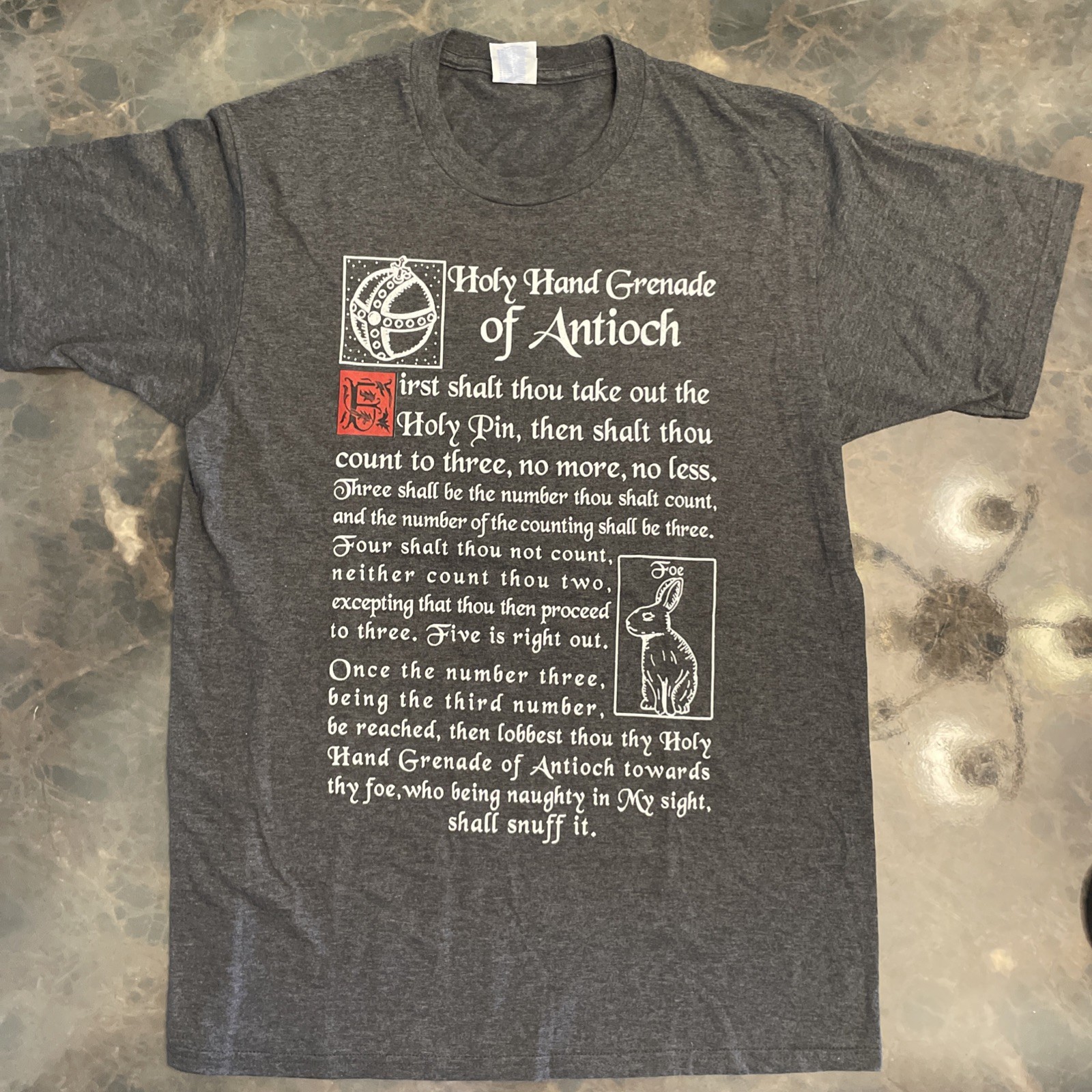 Holy Hand Grenade Of Antioch Monty Python Holy Grail T-Shirt! Medium John Cleese
