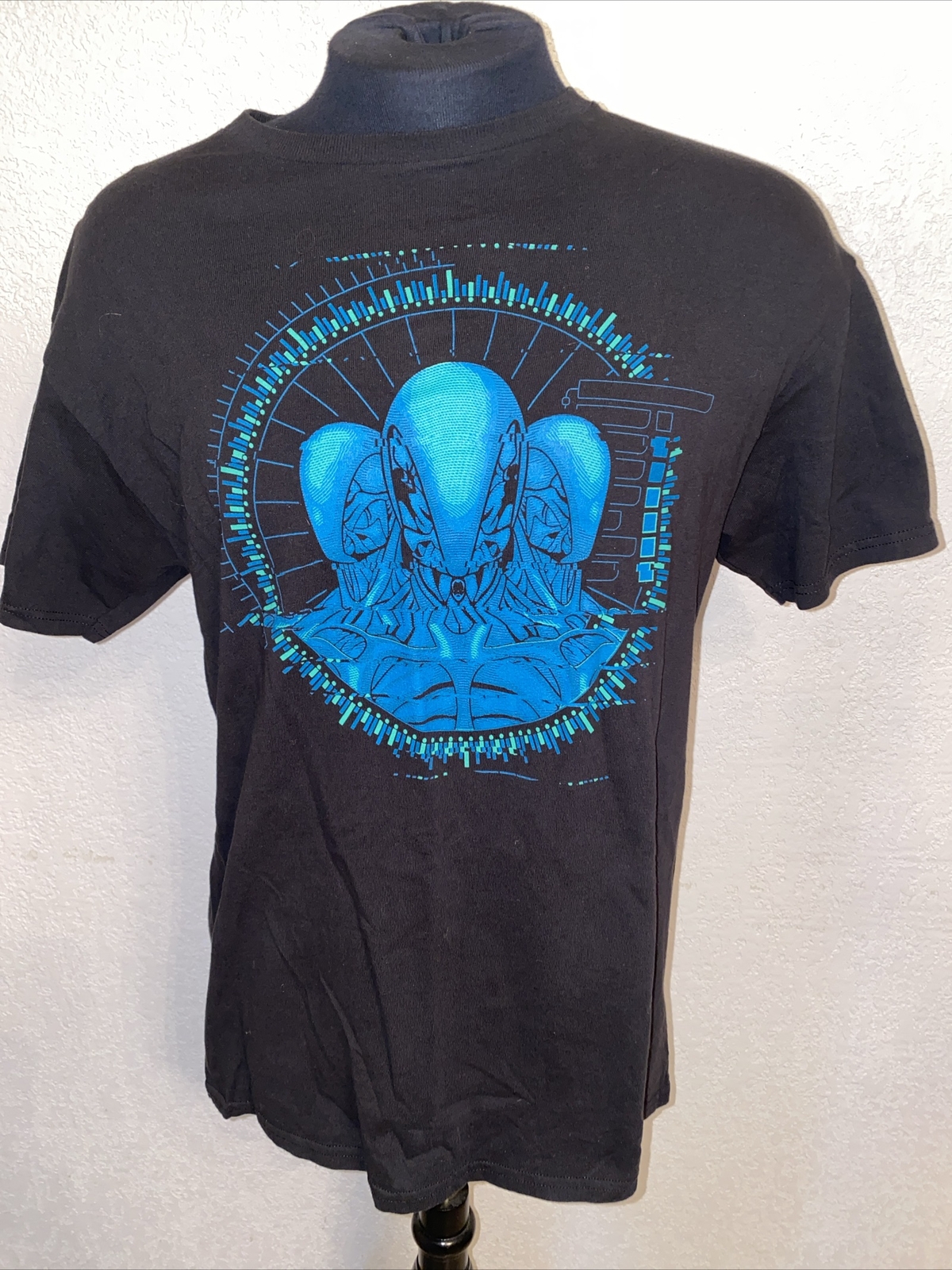 West World Synthetic Drone Robot Heads T-Shirt Large Black HBO TV Sci-Fi Mystery