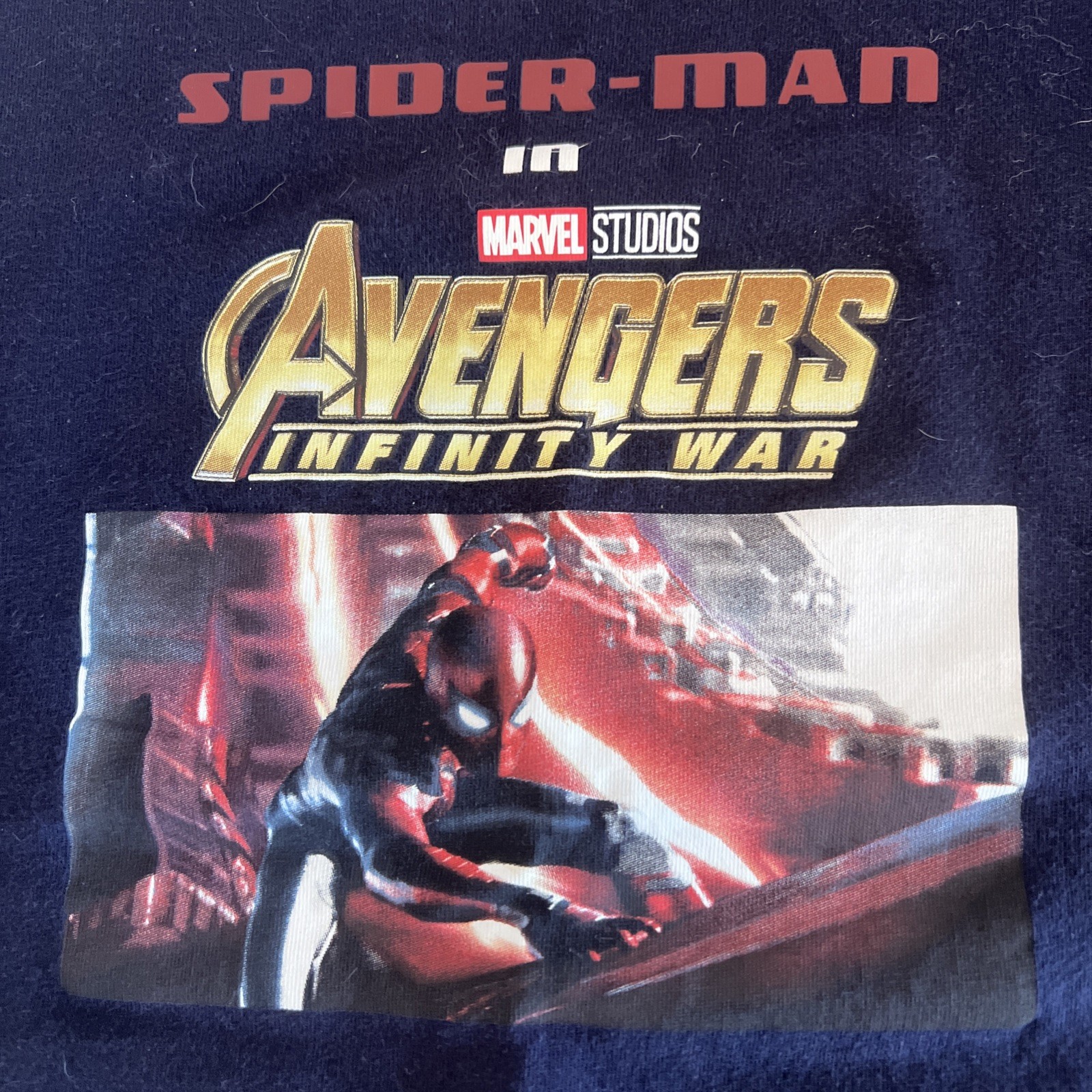 UNIQLO Marvel Spider-Man Avengers Infinity War Graphic Tee Kids 11-12 Black