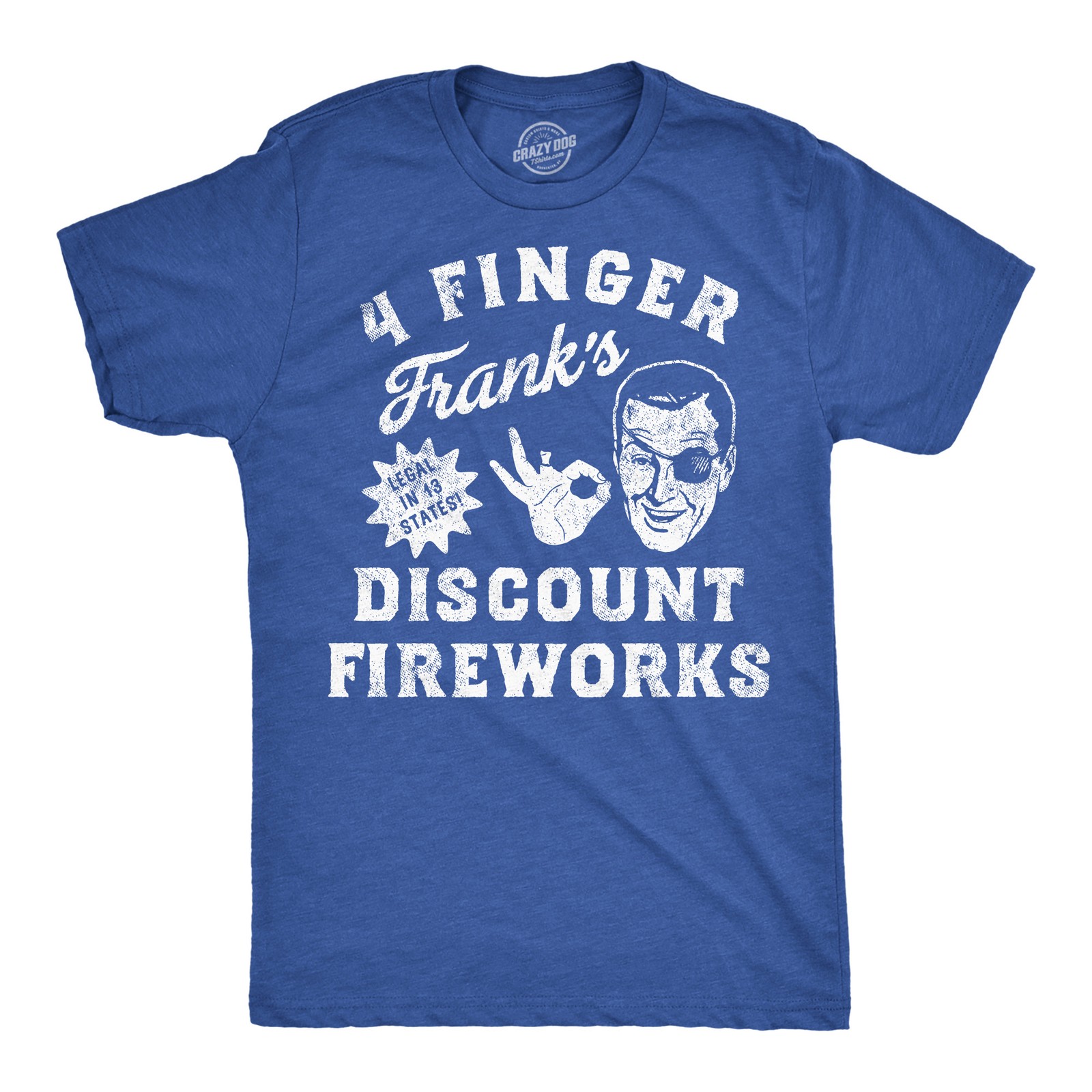Mens Funny T Shirts 4 Finger Franks Discount Fireworks Sarcastic Fourth Of July