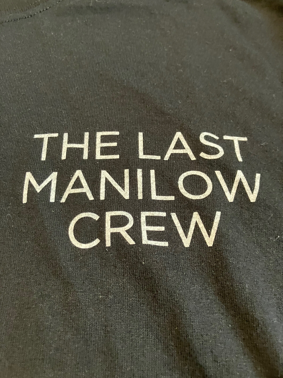 RARE – Barry Manilow – THE LAST MANILOW CREW – T Shirt – Broadway Show – Size XL