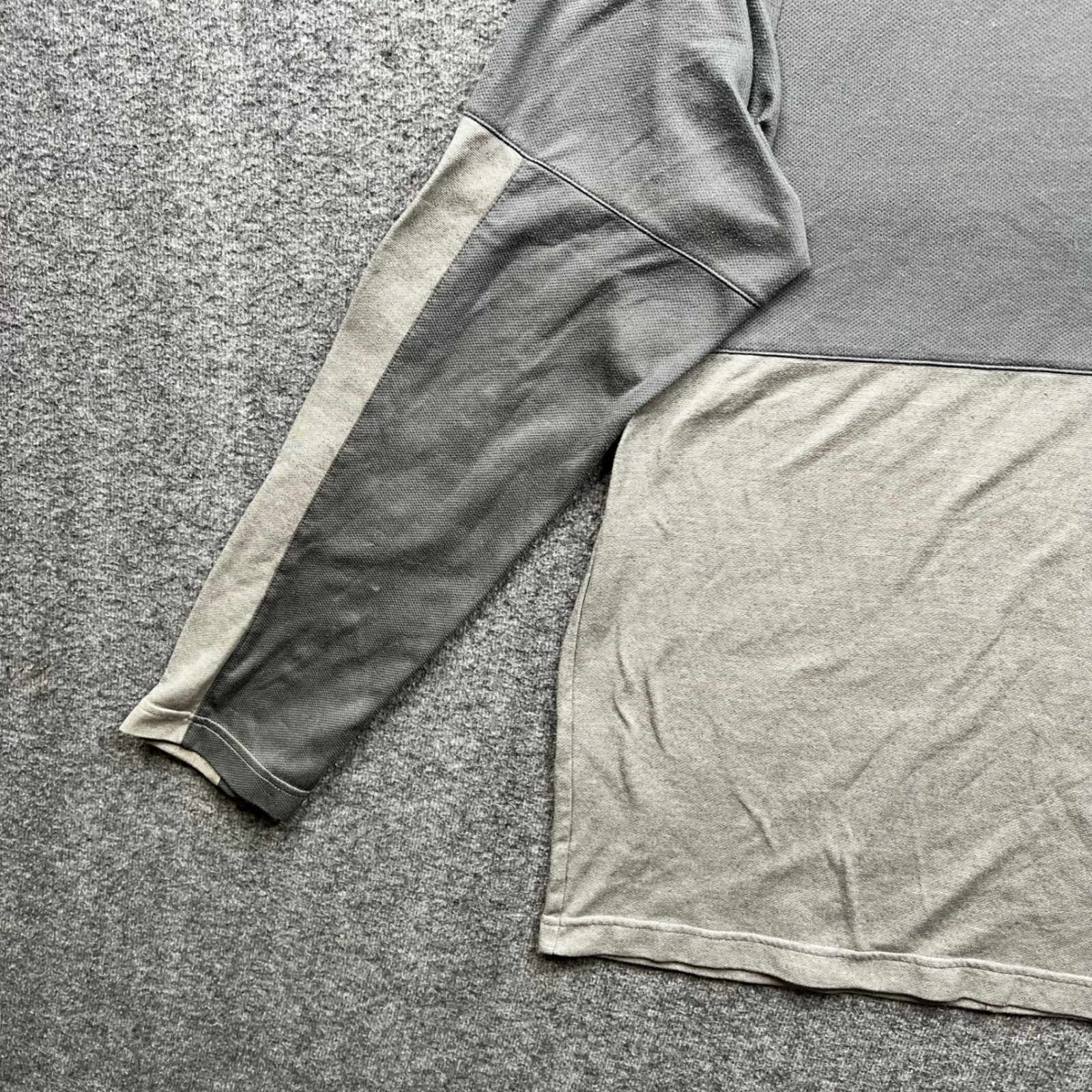Adidas Shirt Mens Large Gray Climalite Two Tone Long Sleeve Athletic Tee L