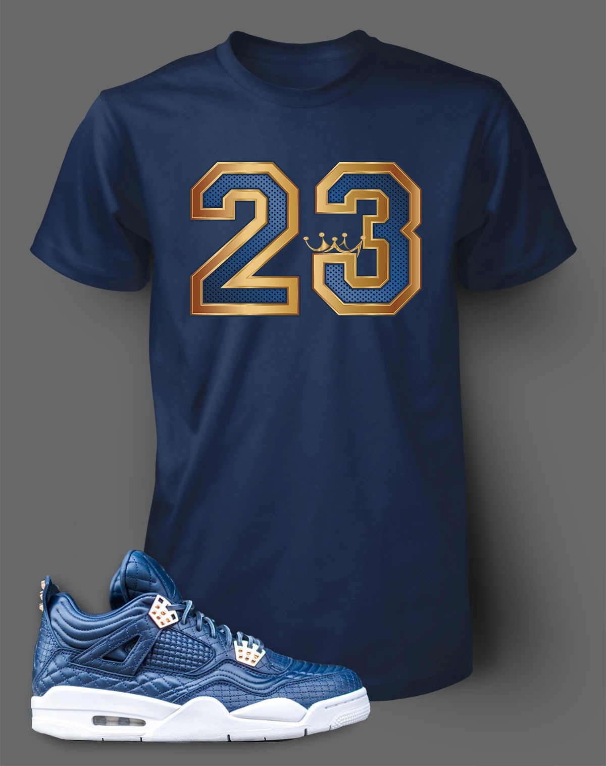 Mens 23 Graphic Sneaker Tee Shirt to Match J4 Obsidian Pro Club Shaka RTP Sport