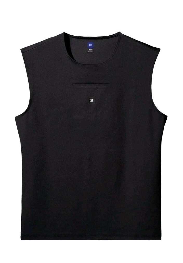 Yeezy YZY x GAP x Balenciaga 29 Sleeveless Second Skin Shirt Black Size M Medium