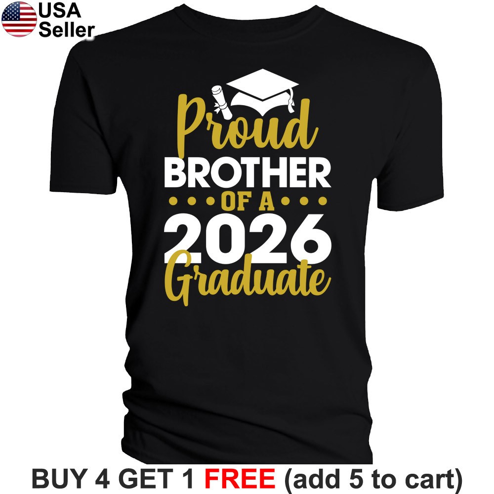 Proud Brother T-Shirt of 2026 Graduate Congrats Graduation Bro Bruh Class BPG11