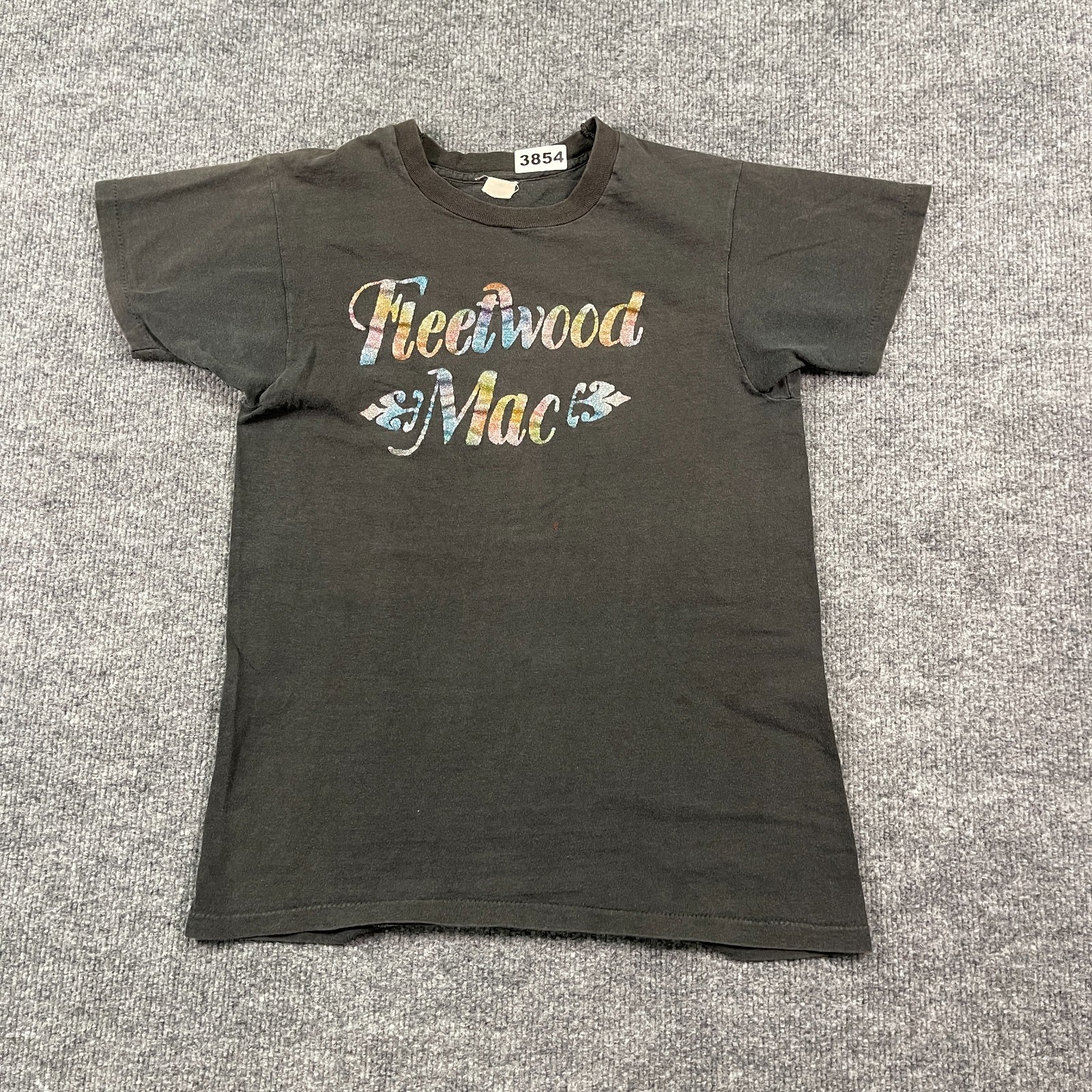 Vintage 80s Fleetwood-Mac British American Rock Band Shirt XS 16×23 Black
