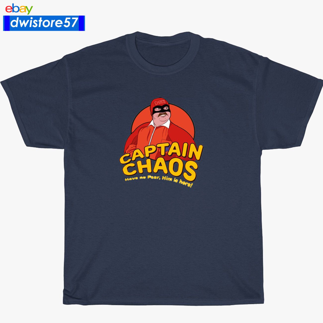 New Shirt Captain Chaos Logo Black/Navy/White/Grey Men’s T-Shirt S-5XL