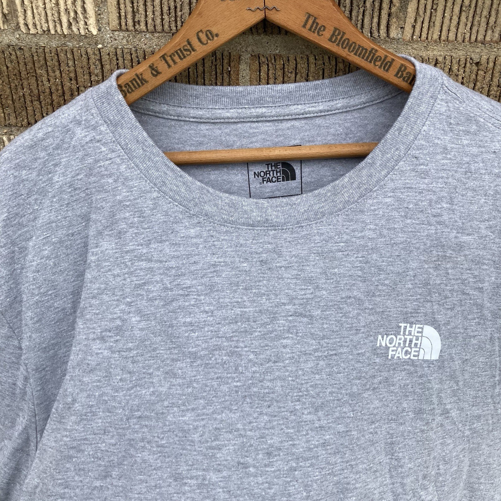 The North Face Mens XL Evolution Box NSE Short Slv Tee T-shirt Pale Grey Heather