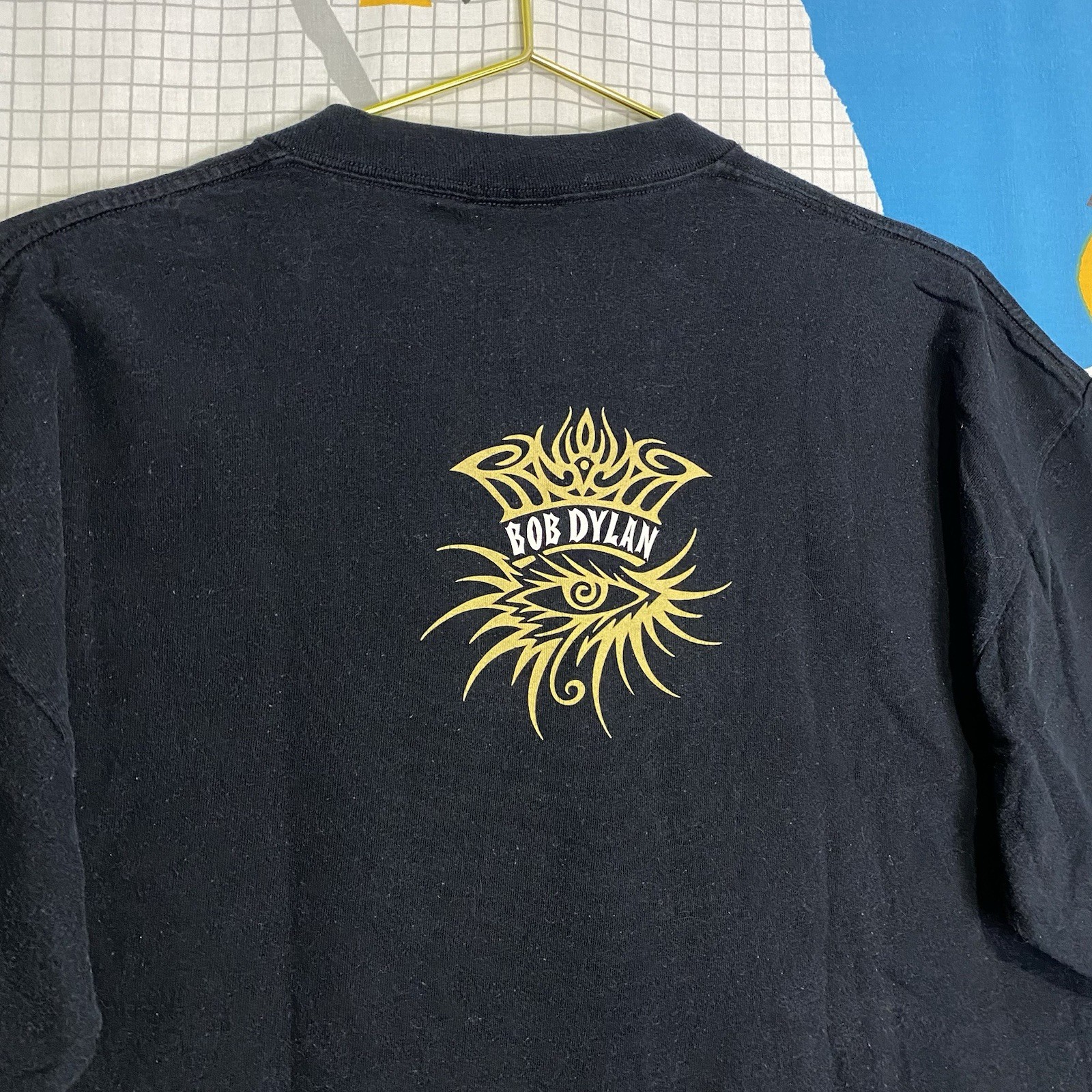 Vintage 90s Bob Dylan Tshirt XL Band Tour Rock Tribal Grung 99-00 Single Stitch