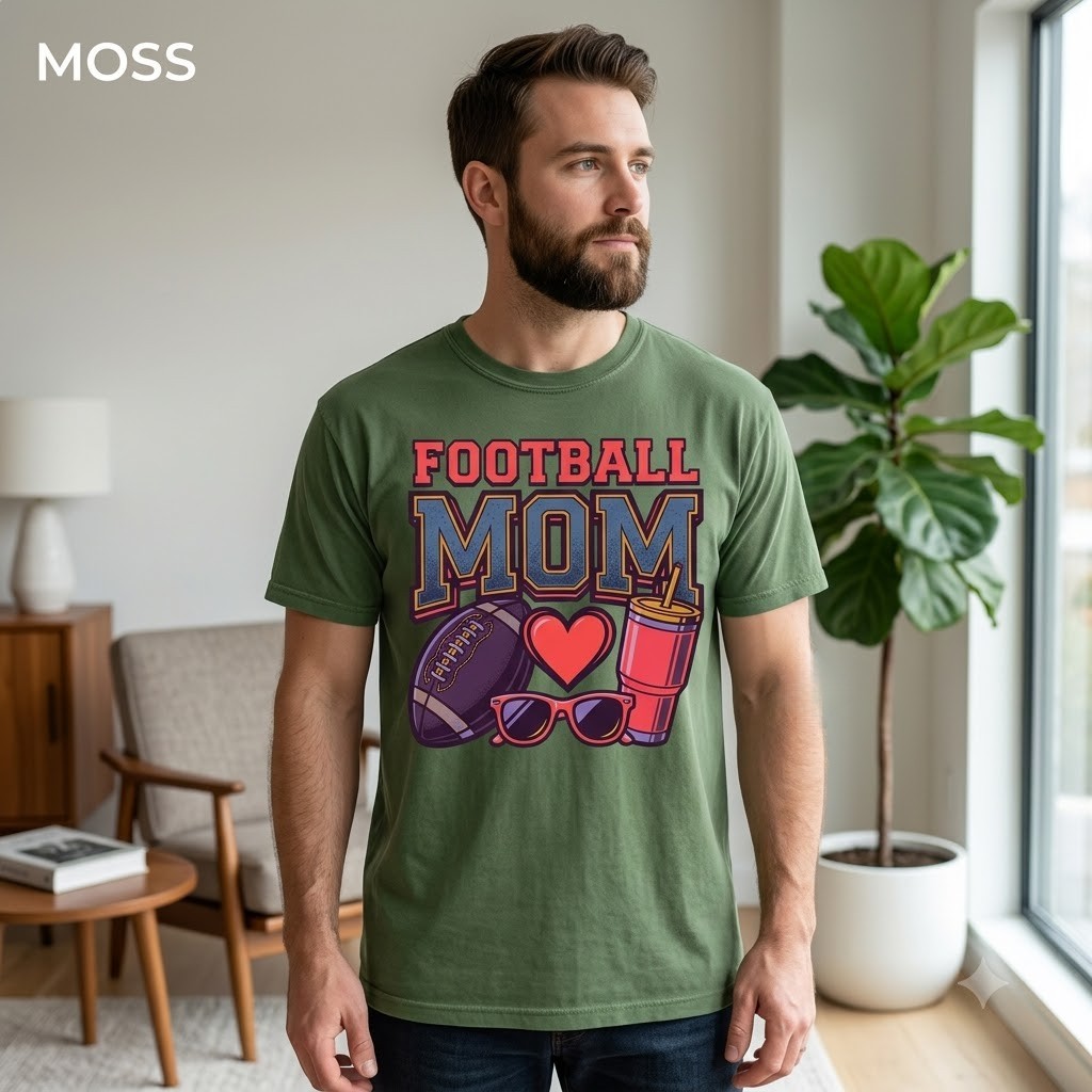 Football Mom Game Day Sports Mama Tailgate Fan Graphic Shirt Freeships