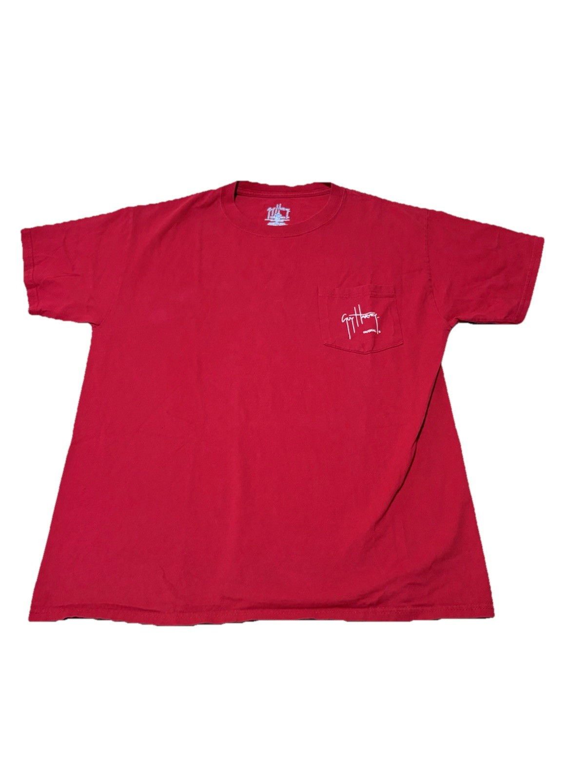 Guy Harvey BlueWater Firefighter Fire Department Swordfish Pocket T Shirt Size M