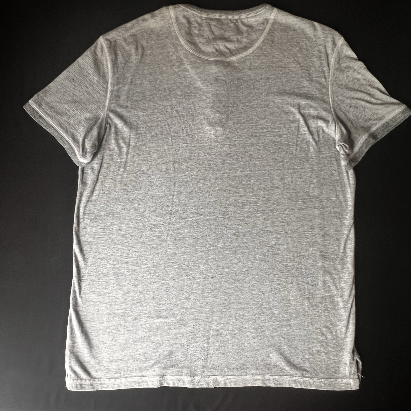 American Eagle Outfitters Vintage Shirt Henley Gray Men L Buttons Logo Soft Feel