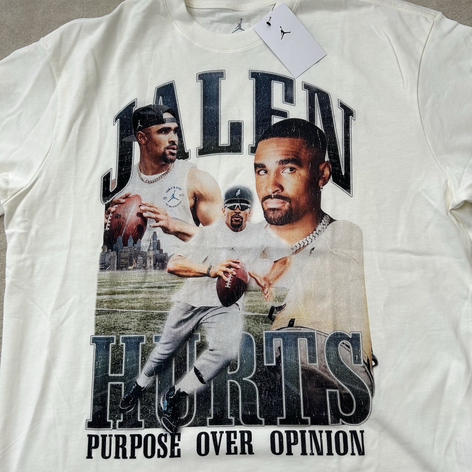 Nike Air Jordan Jalen Hurts TShirt Men’s Med Purpose Over Opinion Graphic Rare
