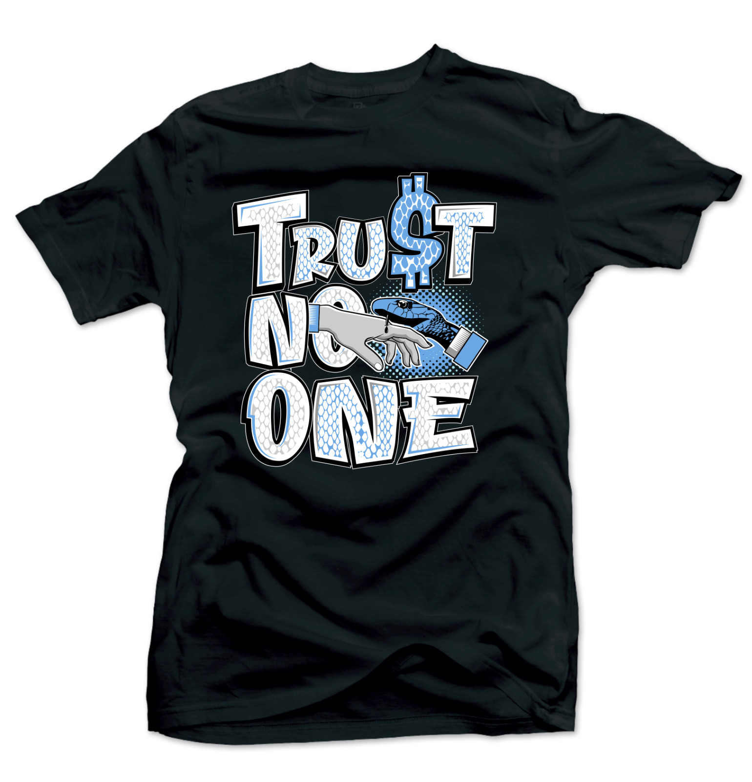 Shirts To Match Jordan 11 Legend Blue Sneaker Tees -Trust No One Black Tees