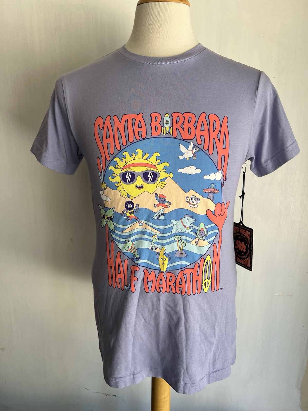 SANTA BARBARA CALIFORNIA (2025) NWT Half Marathon 5th Anniversary T-Shirt Sz XS