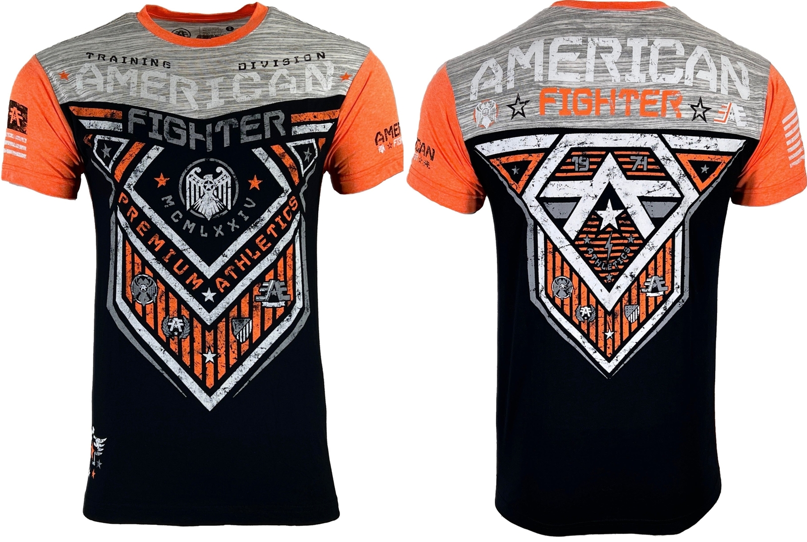 American Fighter Men’s T-shirt Hunter Crew Neck Athletic Panel tee XS-4XL