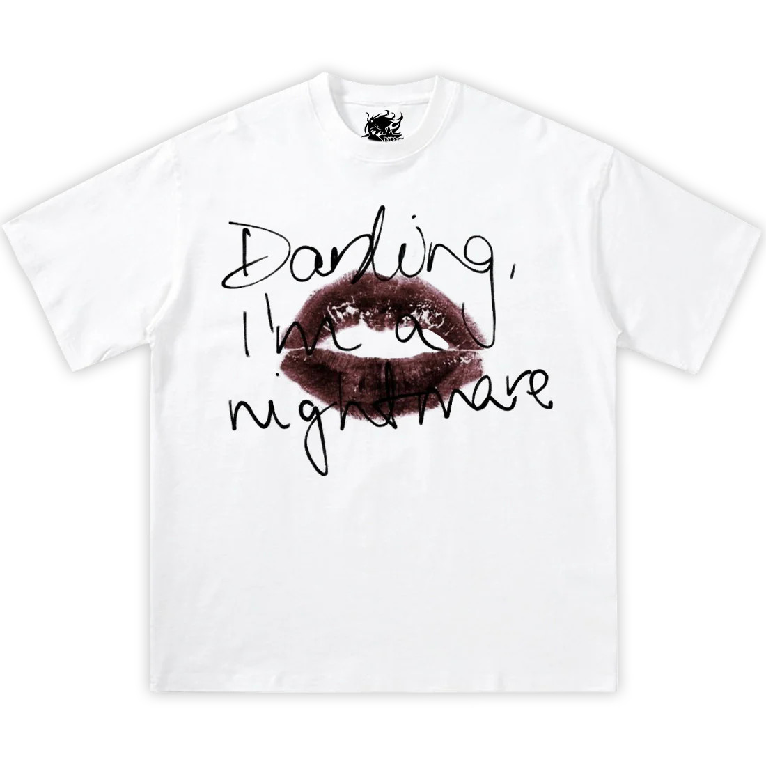 IM A NIGHTMARE Boxy Vintage Shirt Graphic T-shirt Oversized Streetwear Y2K Unise
