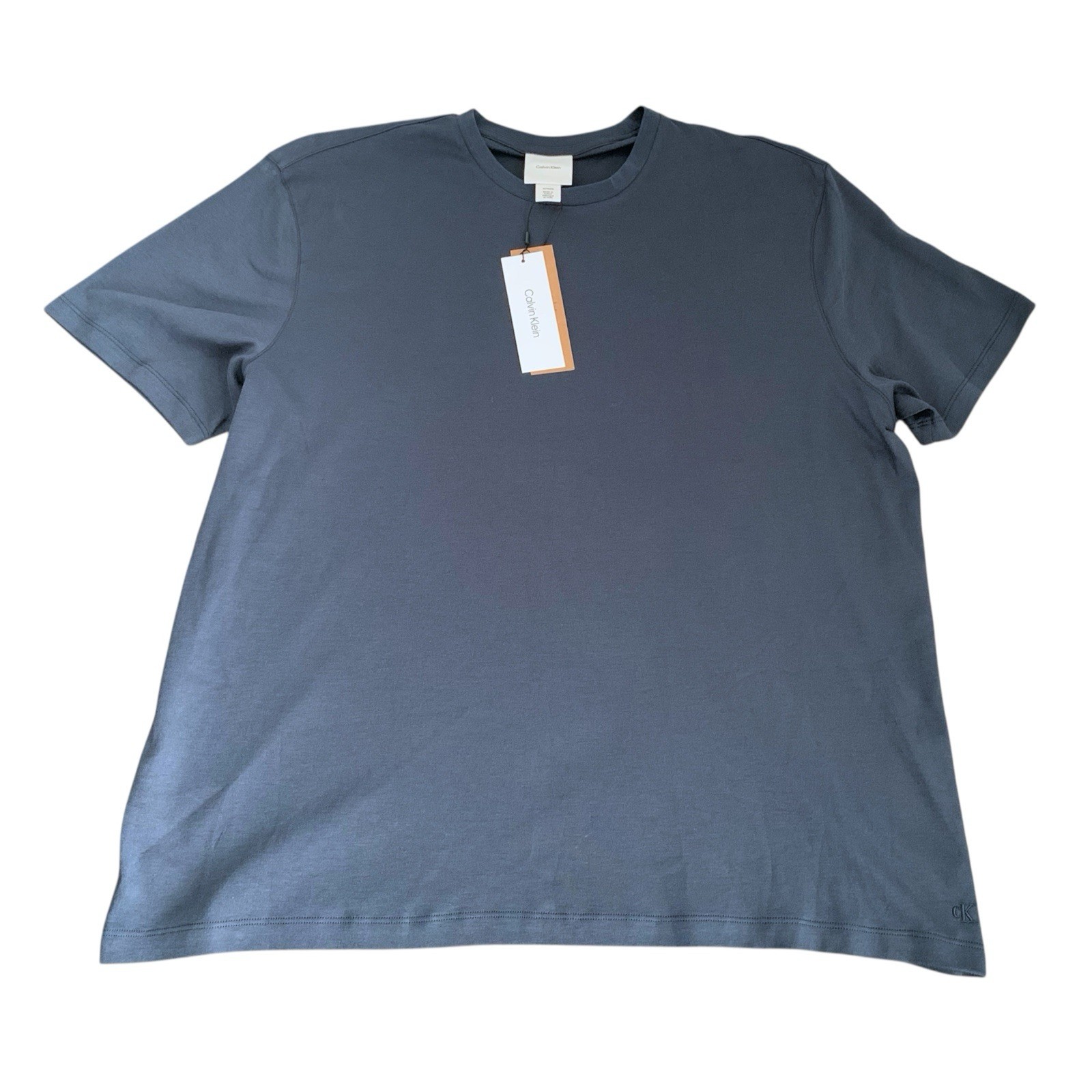 Calvin Klein Mens XL Short-Sleeve Supima Cotton Soft Interlock T-Shirt Ink Blue