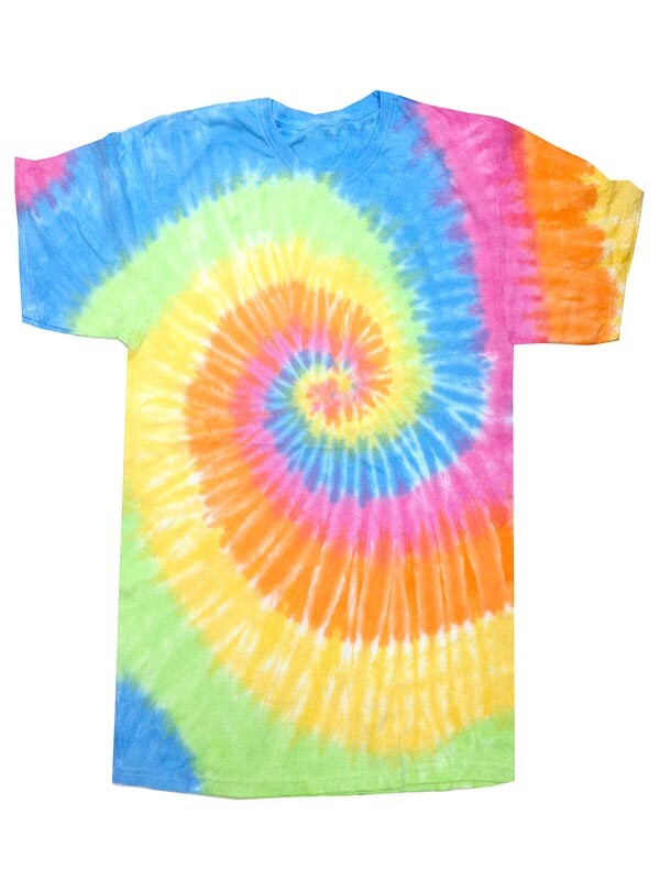 Many Colors Tie Dye T-Shirts Kids & Adult 100% Pre-Shrunk Cotton Colortone