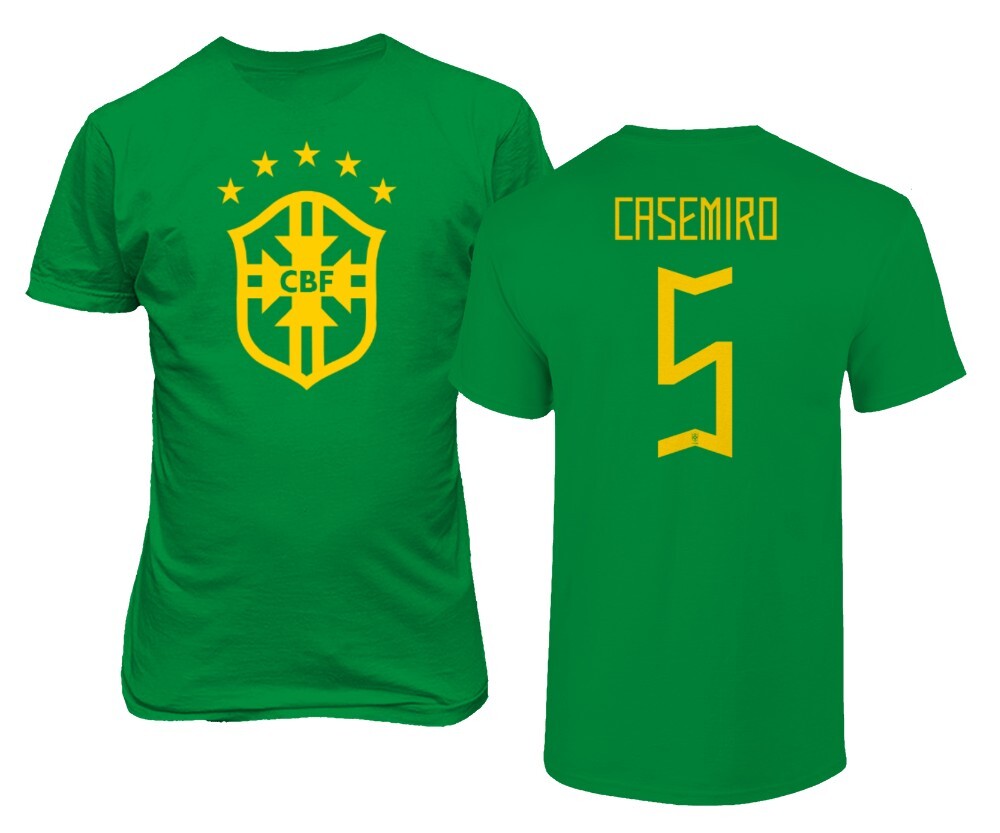 Brazil Soccer #5 Casemiro World Football Fans Adult and Youth T-Shirt