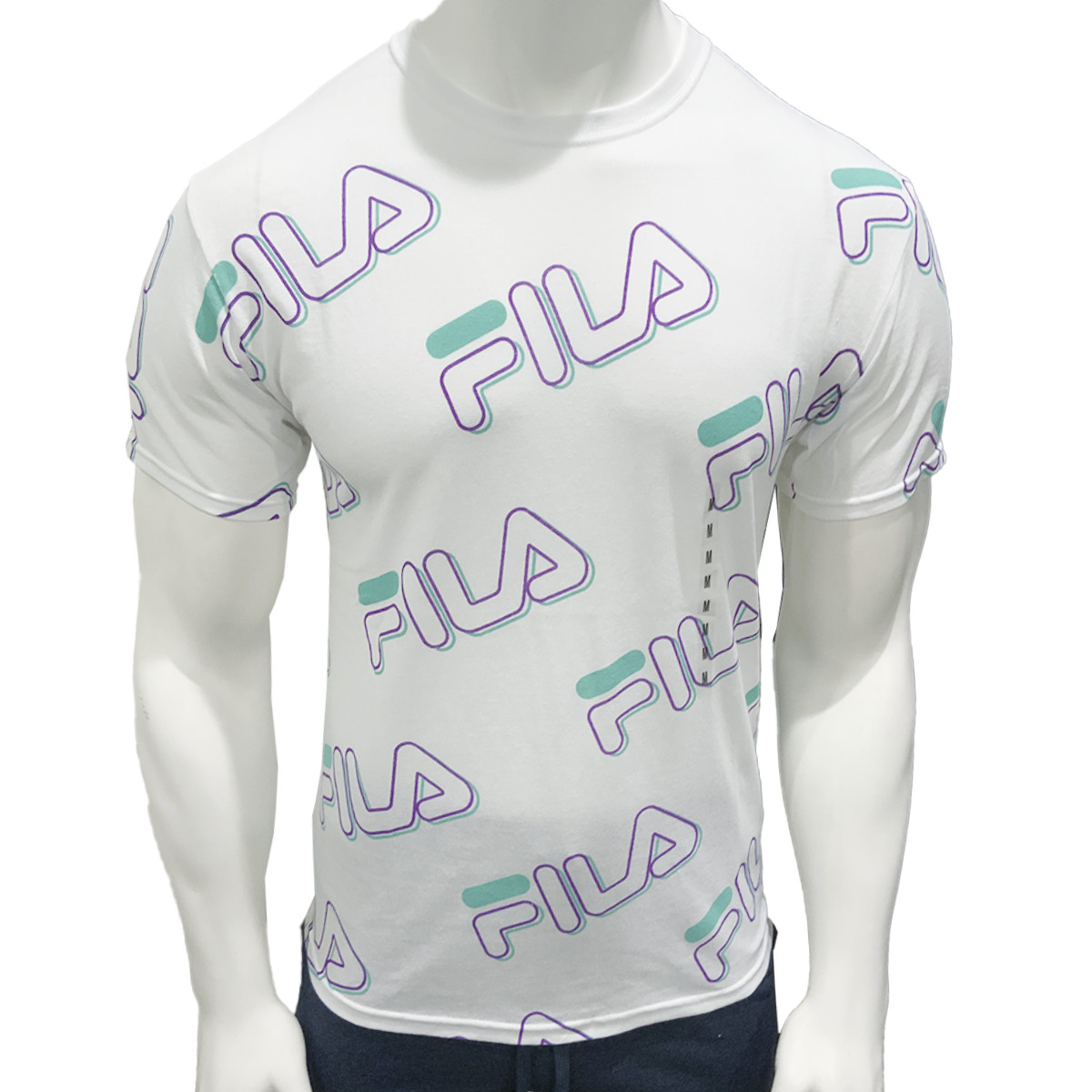 NWT FILA MSRP $32.99 MEN’S WHITE CREW NECK SHORT SLEEVE T-SHIRT SIZE S