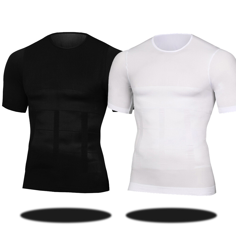 Men’s Seamless Slimming Body Shaper Vest Abdomen T-Shirt Compression Sport Top