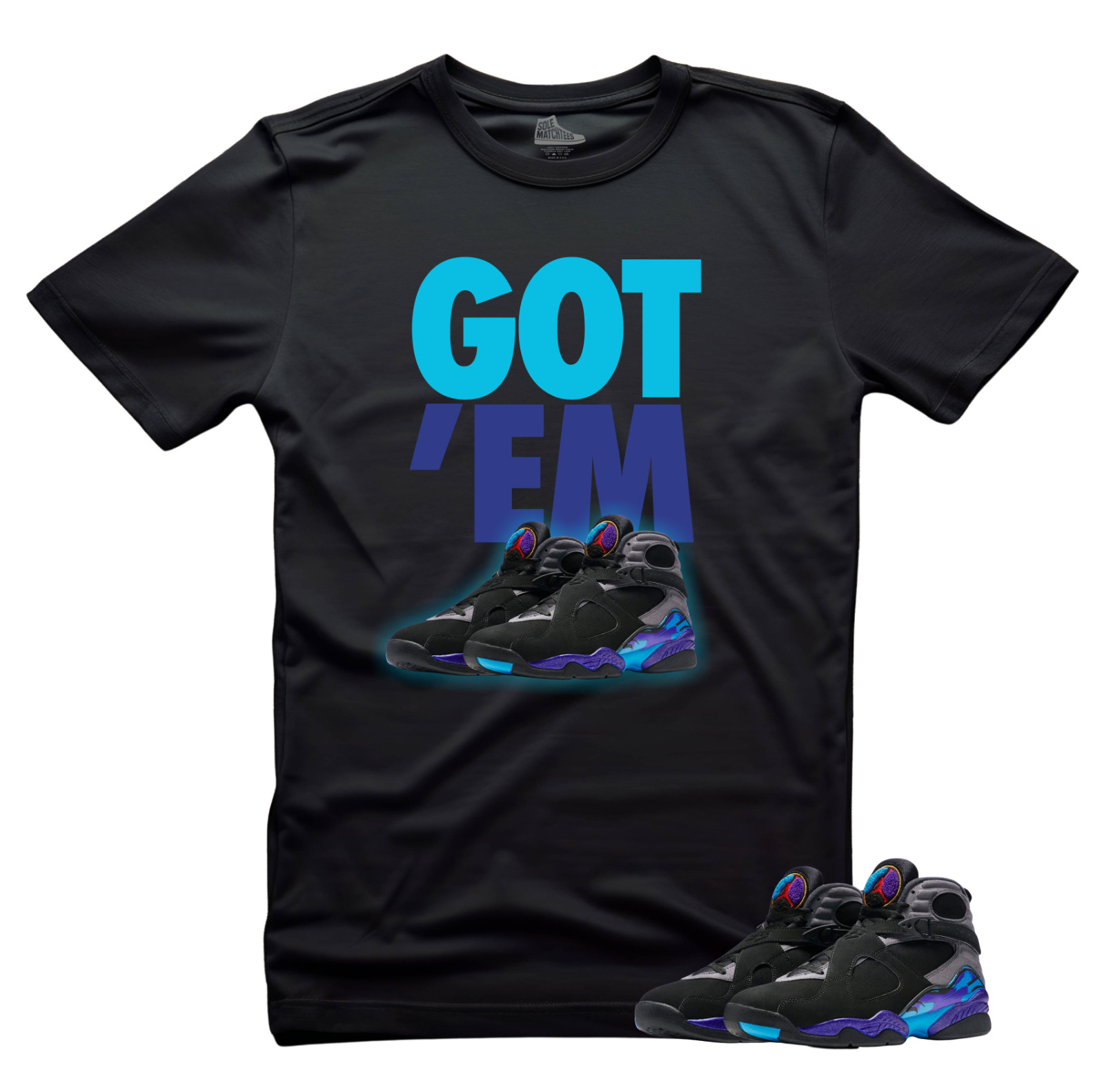 Shirt To Match Jordan 8 Aqua Shoes AJ8 Aquatone – GOT’EM Jordan Match Tees
