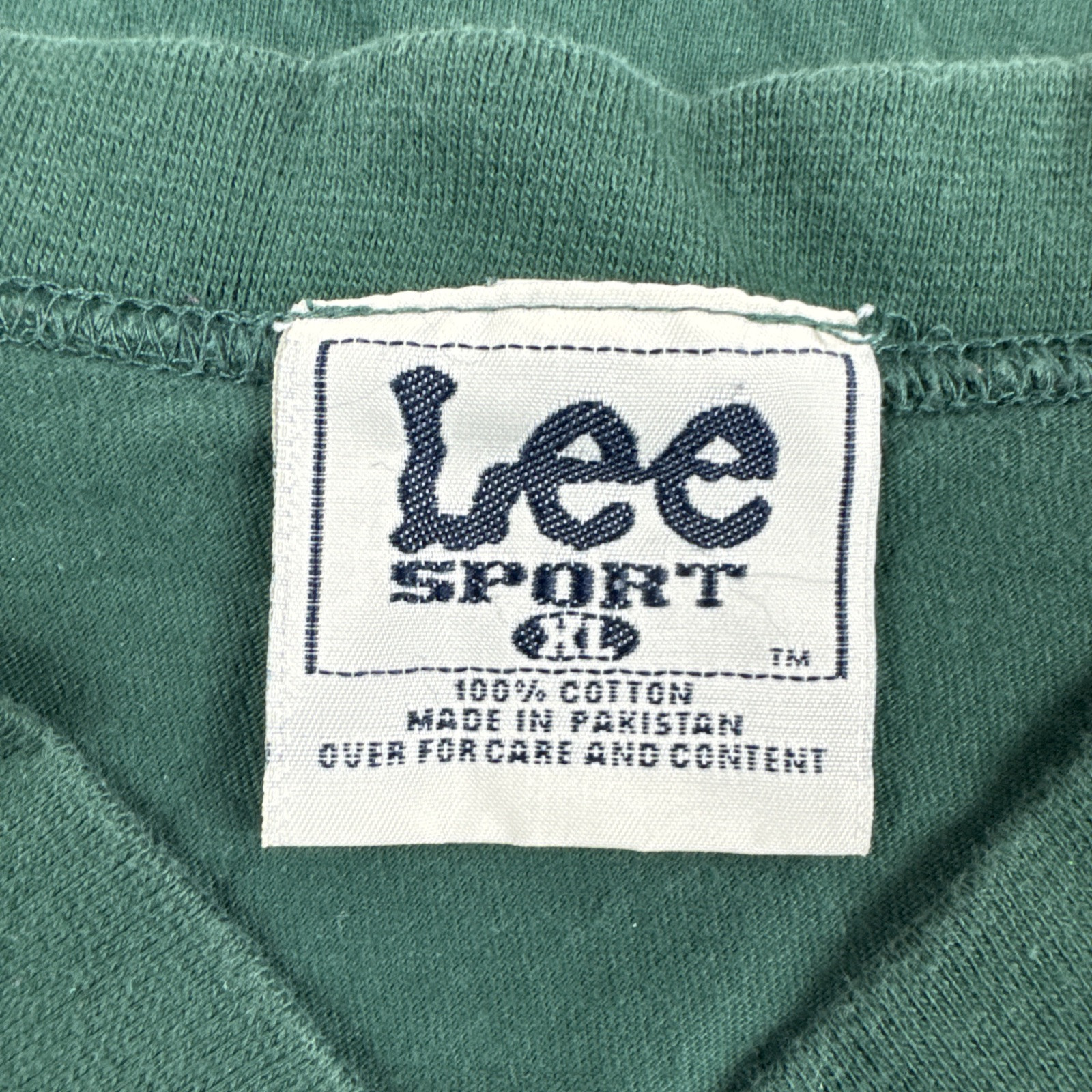 Lee Sport Green Bay Packers Shirt Sz XL V-Neck Short Sleeve Embroidered Y2K READ