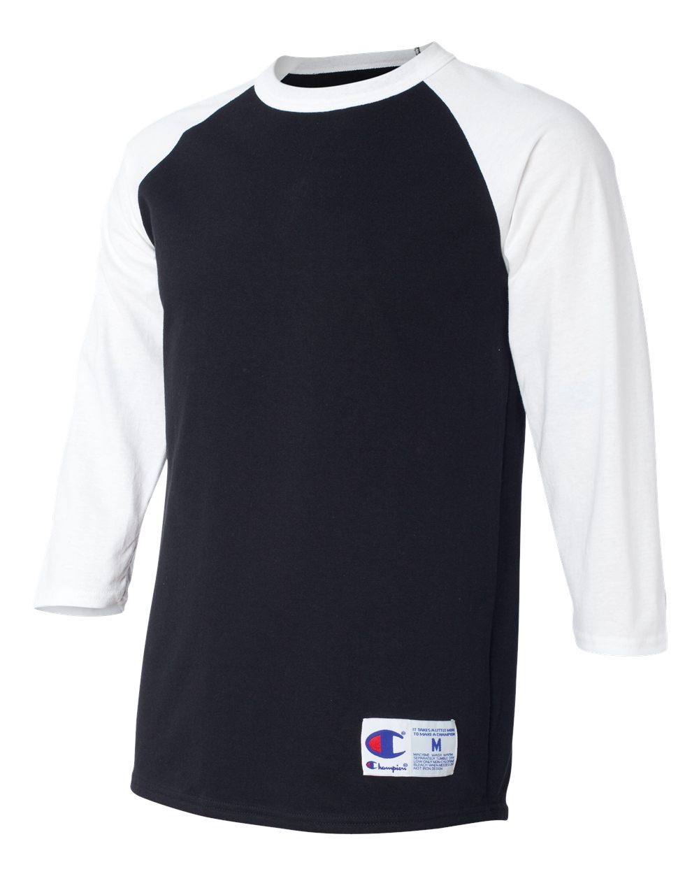 Champion Mens 3/4 Sleeve Raglan Baseball T-Shirt T137 S-3XL CLOSEOUT