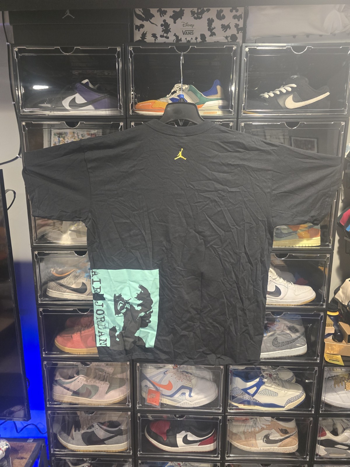 Vtg 2005 Nike Air Jordan Pop Art Graphic T Shirt NWT Black XXL Wrap Around Y2K
