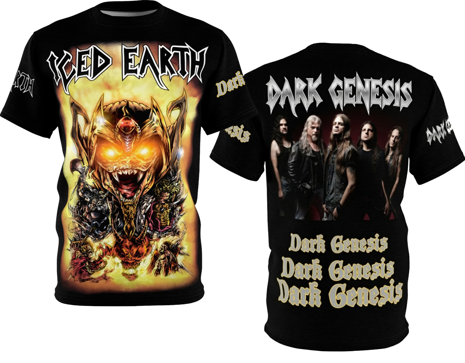 Rare Dark Genesis ABlum By Iced Earth Band 3D T-shirt S to 5XL 2F2048