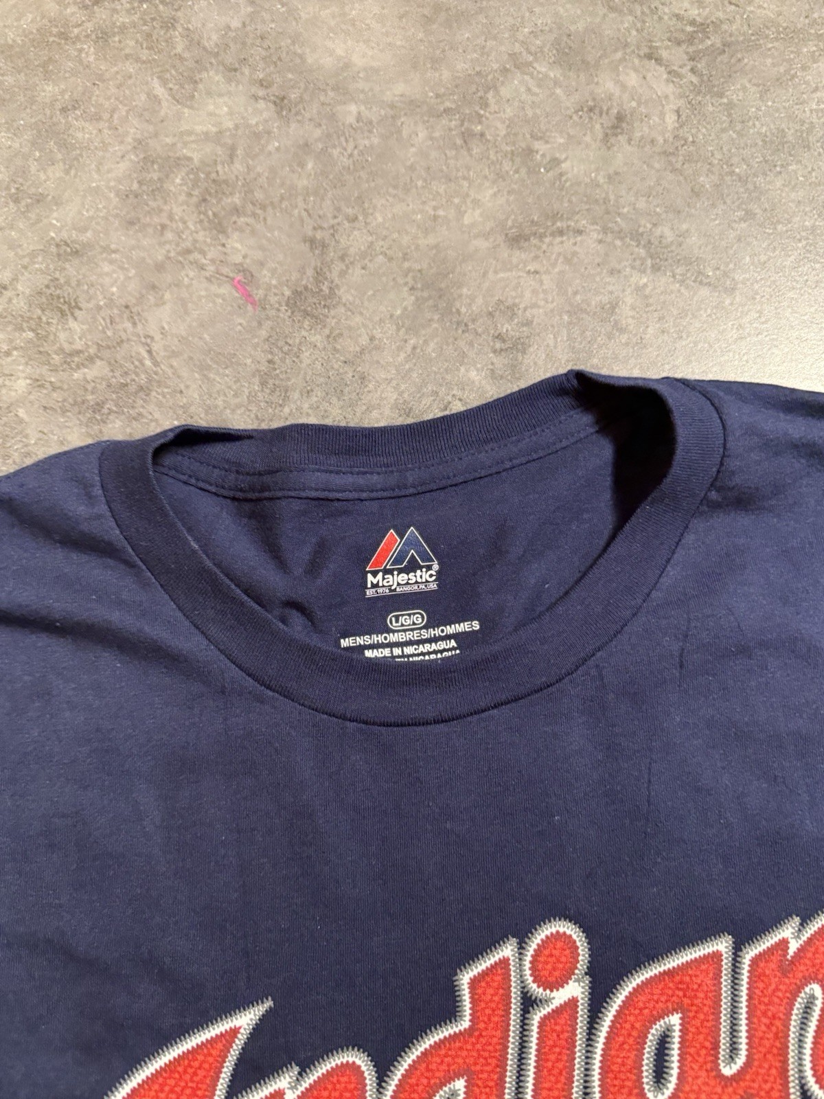 Majestic Cleveland Indians Francisco Lindor Jersey T-Shirt – Adult Size L NWOT