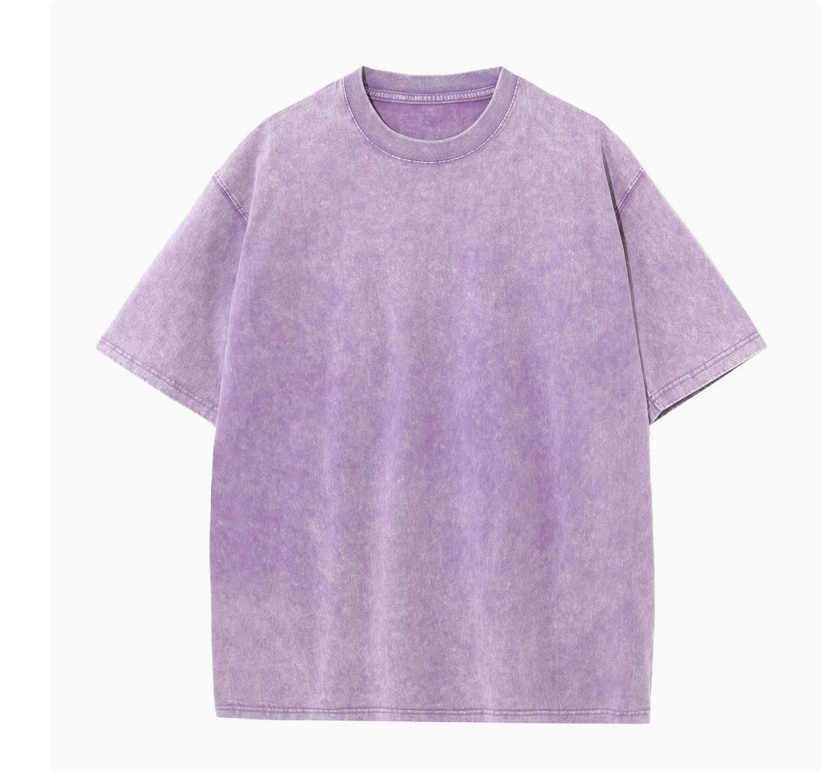 Summer Men’s Washed T-Shirts 230G Heavy Cotton Vintage Faded Color Oversized Hot