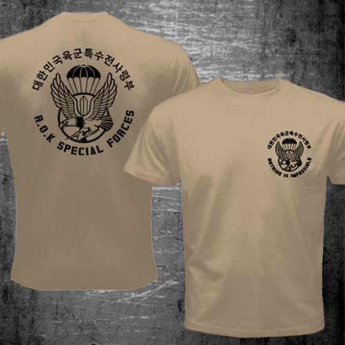 Republic of South Korea ROK Army Special Forces Warfare Command Military T-shirt