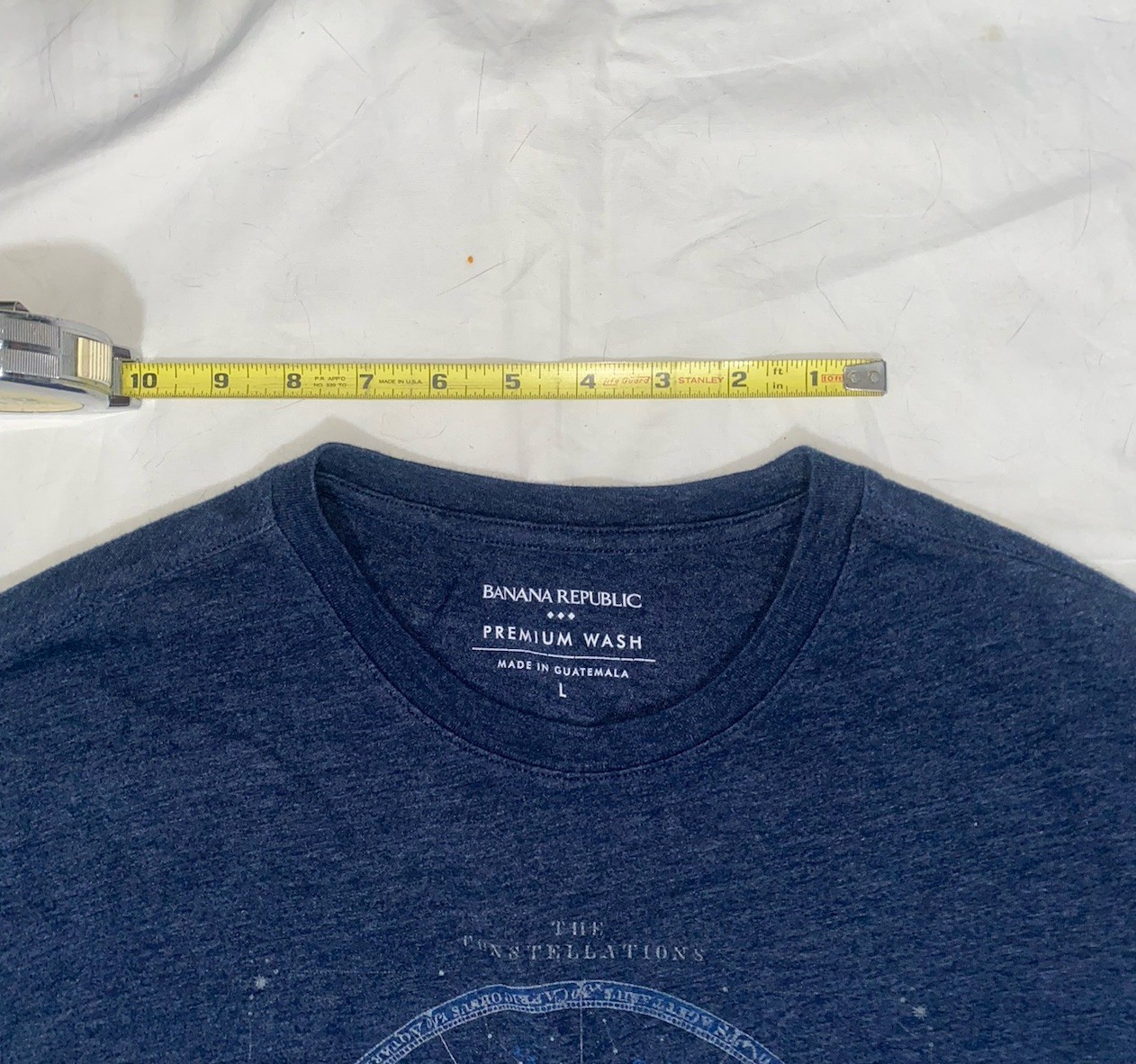 Banana Republic Navy Blue Celestial Graphic Print Tee Sz L