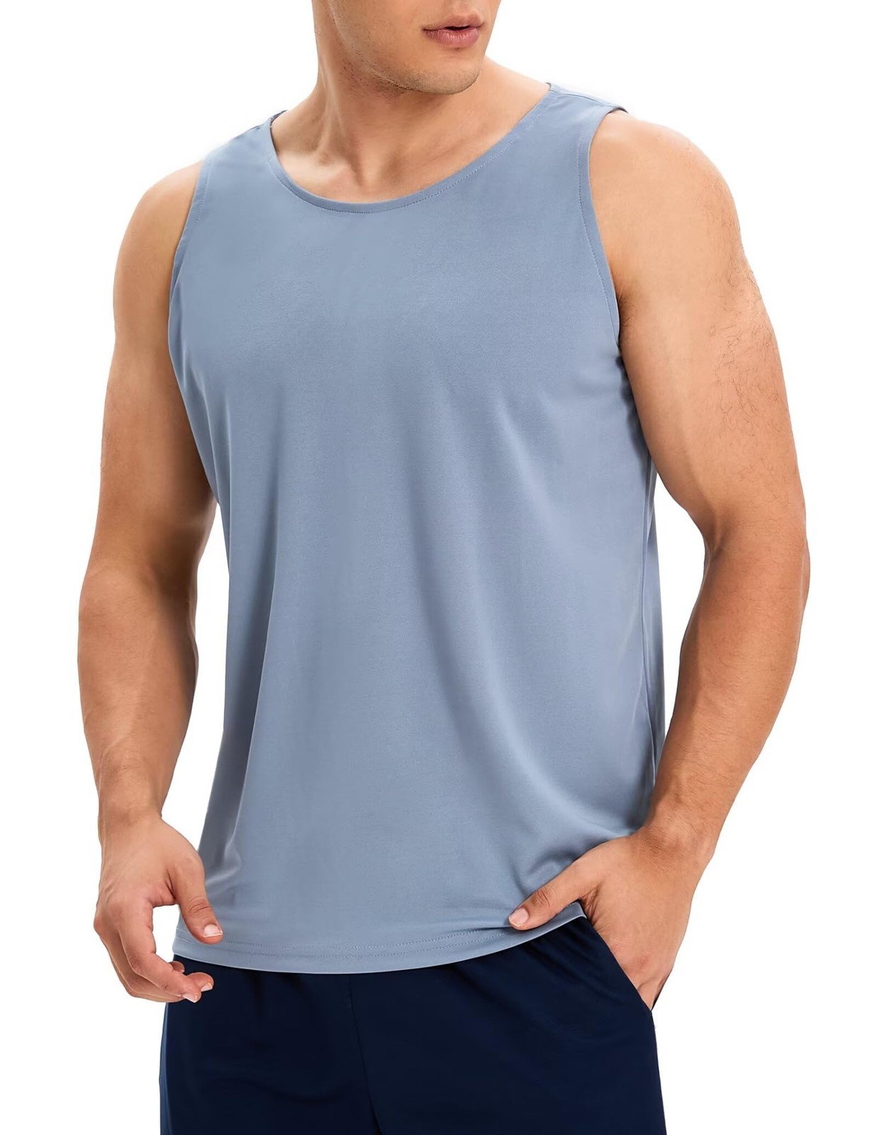 6 Pack Men’s Quick Dry Workout Tank Tops Breathable Gym Sleeveless Muscle Shi…