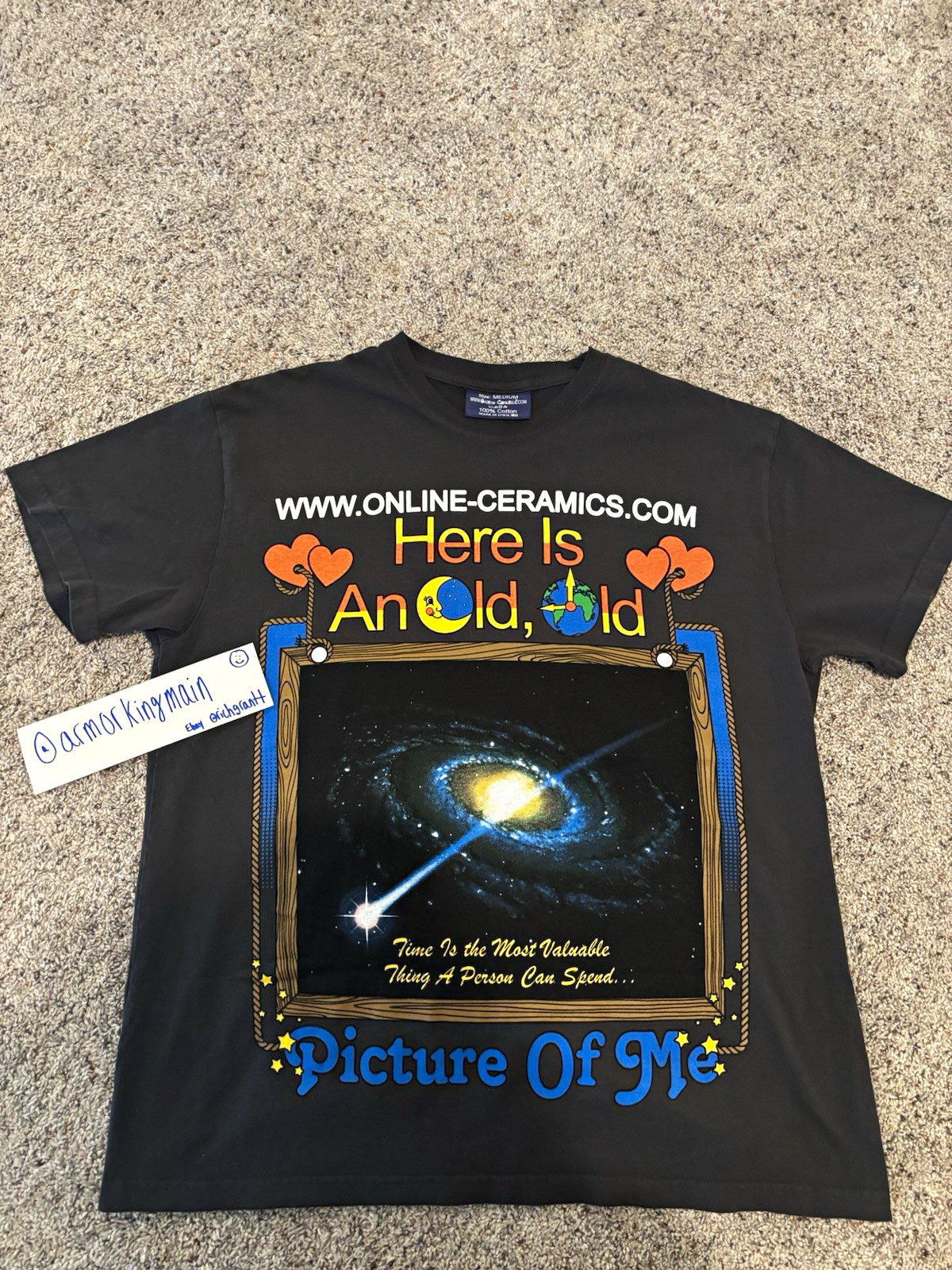 Online Ceramics Here Is An Old, Old Picture of Me tee size L – Brand New