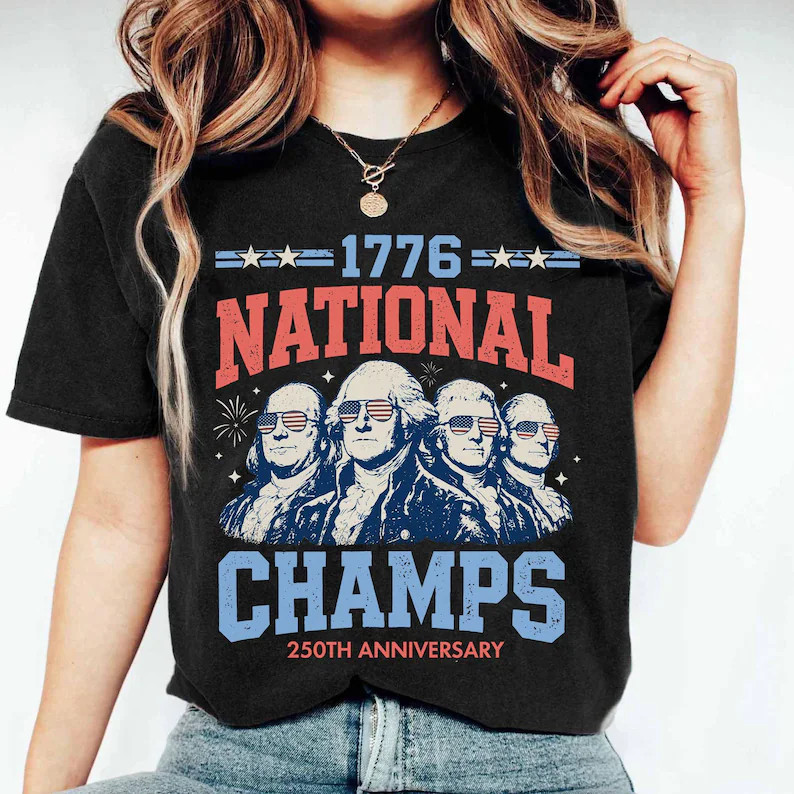 1776 National Champs Shirt, Vintage Washington Tee, Funny Founding Fathers Tee